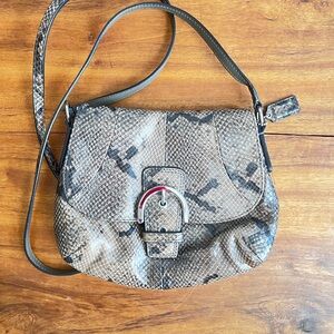Coach Snakeskin Shoulder Purse - Excellent Condition!